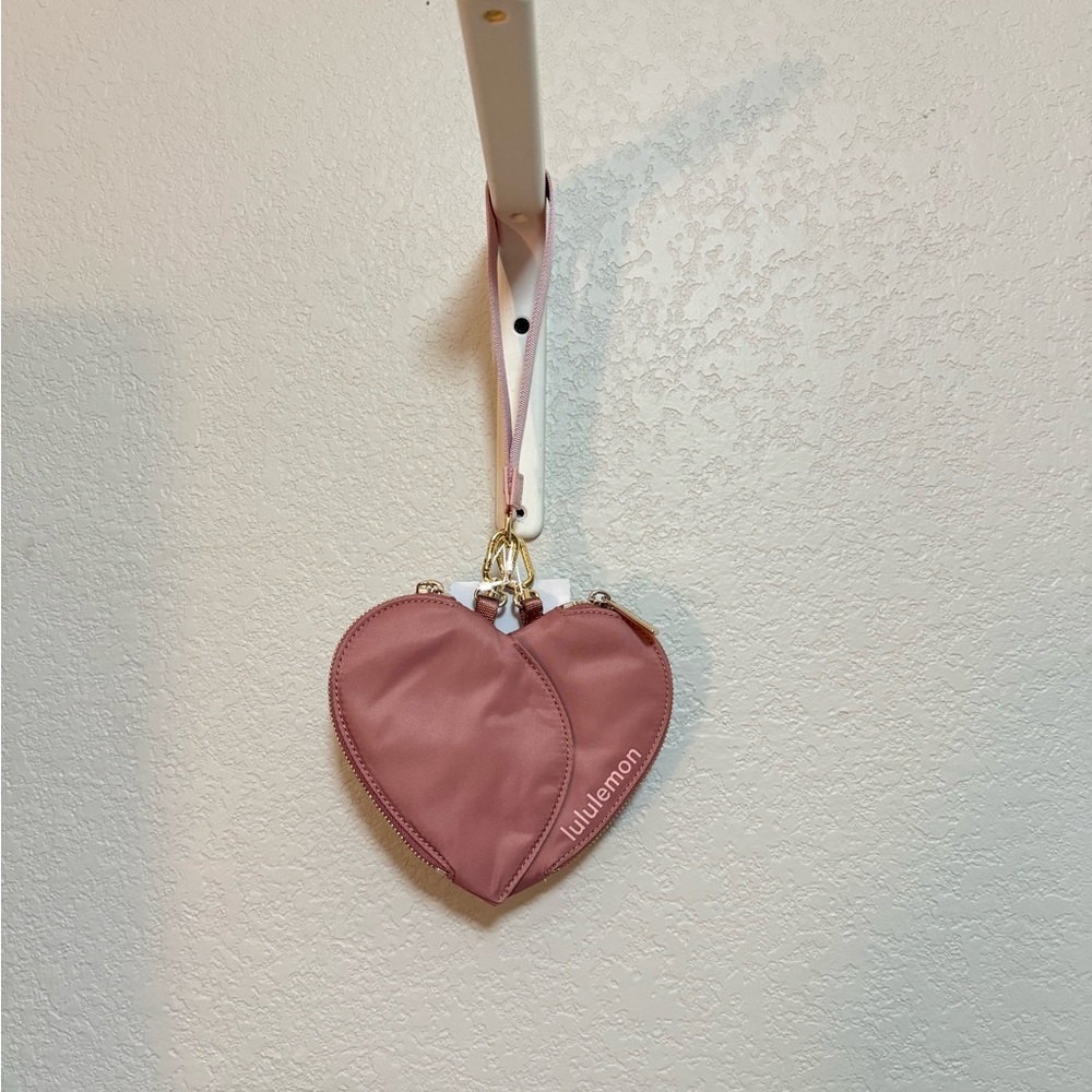 Lululemon Athletica Mauve Heart Wristlet